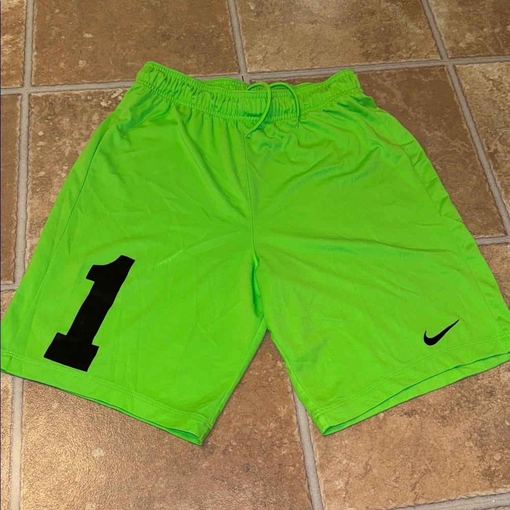 Nike Lime Green Sports Shorts Bottoms Kids boys size medium #1